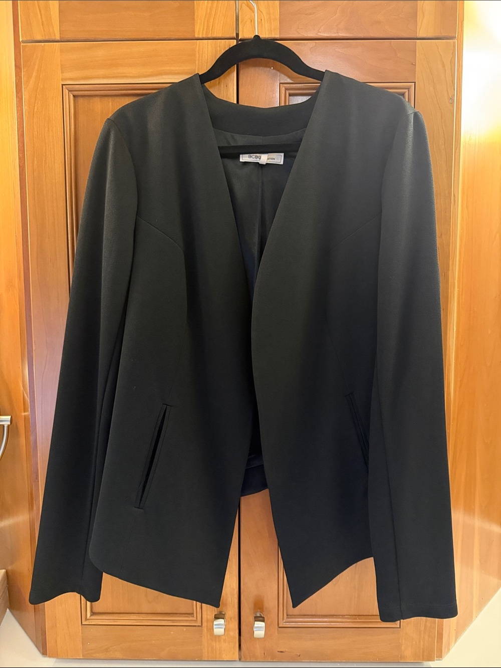 BCBGMaxAzria Black Open-Front Blazer